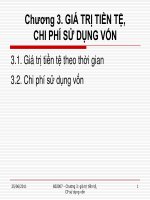 GIÁ TRỊ TIỀN TỆ, CHI PHÍ SỬ DỤNG VỐN ppsx