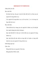 Giáo án Hóa Học lớp 10: KHÁI QUÁT VỀ NHÓM OXI ppt
