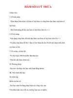 Giáo án Giải tích 12 ban tự nhiên : Tên bài dạy : HÀM SỐ LUỸ THỪA docx