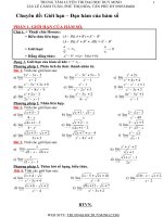 Chuyên đề: Giới hạn – Đạo hàm của hàm số pot