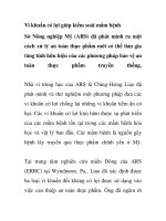 Vi khuẩn có lợi giúp kiểm soát mầm bệnh Sở Nông nghiệ pdf