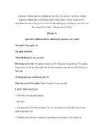 CHƯƠNG TRÌNH KHUNG TRÌNH ĐỘ TRUNG CẤP NGHỀ, CHƯƠNG TRÌNH KHUNG TRÌNH ĐỘ CAO ĐẲNG NGHỀ CHO NGHỀ “CÔNG NGHỆ Ô TÔ” docx