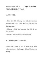 Hình học lớp 9 - Tiết 53: DIỆN TÍCH HÌNH TRÒN, HÌNH QUẠT TRÒN pdf