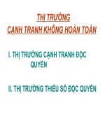 CHƯƠNG 7 THỊ TRƯỜNG CẠNH TRANH KHÔNG HOÀN TOÀN potx