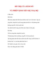 Giáo án Giải tích 12 ban tự nhiên : Tên bài dạy : ĐỒ THỊ CỦA HÀM SỐ VÀ PHÉP TỊNH TIẾN HỆ TOẠ ĐỘ ppt