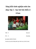 Sáng kiến kinh nghiệm môn âm nhạc lớp 2 – học hát bài chiến sĩ tí hon ppsx