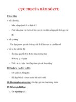 Giáo án Toán 12 ban cơ bản : Tên bài dạy : CỰC TRỊ CỦA HÀM SỐ (TT) pot