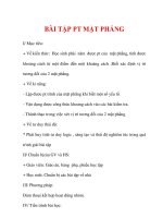 Giáo án HÌnh học 12 ban tự nhiên : Tên bài dạy : BÀI TẬP PT MẶT PHẲNG pptx