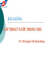 BÀI GIẢNG: CẤP THOÁT NƯỚC TRONG NHÀ pot
