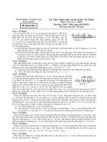 KỲ THI CHỌN HỌC SINH GIỎI CẤP TỈNH MÔN VẬT LÝ 12 – THPT potx