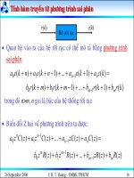 Bài giảng lý thuyết điều khiển tự động - Mô tả toán học hệ thống điều khiển rời rạc part 4 doc
