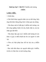 Sinh học lớp 9 - Bài 55: Ô nhiễm môi trường (TIẾP) potx