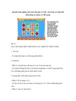 Sáng kiến kinh nghiệm môn toán mẫu giáo 4-5 tuổi – bài 14 dạy trẻ nhận biết điểm đúng các nhóm có 4 đối tượng doc