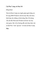 Cài Win 7 cùng với Mac OS pptx