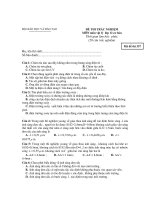 ĐỀ THI TRẮC NGHIỆM MÔN môn vật lý lớp 12 cơ bản - Mã đề thi 357 pps