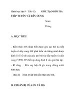 Hình học lớp 9 - Tiết 42: GÓC TẠO BỞI TIA TIẾP TUYẾN VÀ DÂY CUNG doc