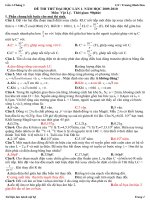 ĐỀ THI THỬ ĐẠI HỌC LẦN 1. NĂM HỌC 2009-2010 Môn: Vật Lý potx