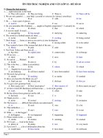 ÔN THI TRẮC NGHIỆM ANH VĂN LỚP 12 - ĐỀ SỐ 10 pot