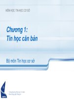 Chương 1 Tin học căn bản - Bài 2 pdf