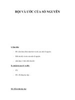 BỘI VÀ ƯỚC CỦA SỐ NGUYÊN docx