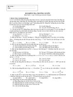 BÀI KIỂM TRA THƯỜNG XUYÊN Môn Vật lý – Lớp 12 ppsx