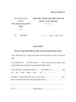 Mẫu QUYẾT ĐỊNH Xử phạt vi phạm hành chính trong lĩnh vực giao thông đường thủy nội địa ppsx