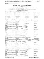 ĐỀ THI THỬ ĐẠI HỌC LẦN VIII Môn Tiếng Anh pdf