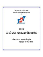 CƠ SỞ KHOA HỌC BẢO HỘ LAO ĐỘNG pptx