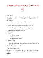 Giáo án Toán 12 ban cơ bản : Tên bài dạy : SỰ ĐỒNG BIẾN, NGHỊCH BIẾN CỦA HÀM SỐ. pot