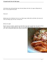 Bí quyết muối kim chi thật ngon docx