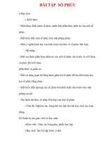 Giáo án Giải tích 12 ban tự nhiên : Tên bài dạy : BÀI TẬP SỐ PHỨC pptx