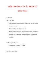 Giáo án Sinh học lớp 9 : Tên bài dạy : MÔI TRƯỜNG VÀ CÁC NHÂN TỐ SINH THÁI ppsx