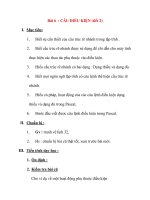 Giáo án Tin Học lớp 8 Ban Tự Nhiên: Bài 6 : CÂU ĐIỀU KIỆN (tiết 2) doc