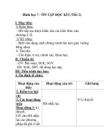 Hình học 7 - ÔN TẬP HỌC KÌ I (Tiết 2) potx