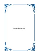 Tiểu luận: Quy luật giá trị doc