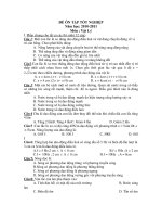 ĐỀ ÔN TẬP TỐT NGHIỆP Năm học: 2010-2011 Môn : Vật Lý docx