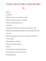 Giáo án Giải tích 12 ban tự nhiên : Tên bài dạy : LUYỆN TẬP LŨY THỪA VỚI SỐ MŨ HỮU TỈ ppt