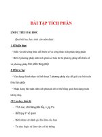 Giáo án Toán 12 ban cơ bản : Tên bài dạy : BÀI TẬP TÍCH PHÂN pptx