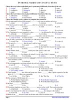 ÔN THI TRẮC NGHIỆM ANH VĂN LỚP 12 - ĐỀ SỐ 4 ppt
