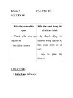 Tiết thứ 7 : NGUYÊN TỬ CẤU TẠO VỎ ppsx