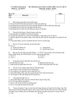 ĐỀ THI KHẢO SÁT CHẤT LƯỢNG MÔN VẬT LÝ potx