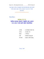 Sông cà ty tiềm năng phát triển du lịch và các vấn đề môi trường