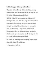 Lỗi thường gặp khi chụp ảnh du lịch pot