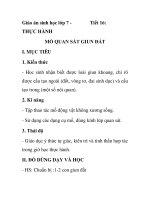 Giáo án sinh học lớp 7 THỰC HÀNH Tiết 16: MỔ QUAN SÁT GIUN ĐẤT pdf