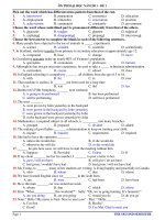 ÔN THI ĐẠI HỌC NĂM 2011 - ĐỀ 1 ppsx