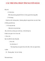 Giáo án Giải tích 12 ban tự nhiên : Tên bài dạy : CÁC PHƯƠNG PHÁP TÌM NGUYÊN HÀM ppsx