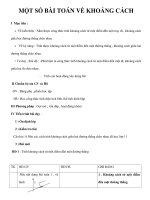 MỘT SỐ BÀI TOÁN VỀ KHOẢNG CÁCH ppt