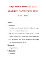 Giáo án Sinh học lớp 9 : Tên bài dạy : THỰC HÀNH: TÍNH XÁC SUẤT XUẤT HIỆN CÁC MẶT CỦA ĐỒNG KIM LOẠI docx