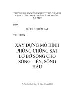 Xây dựng mô hình phòng chống sạt lở bờ sông cho sông tiền, sông hậu