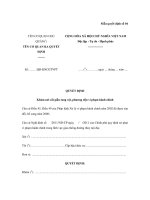 Mẫu QUYẾT ĐỊNH Khám nơi cất giấu tang vật, phương tiện vi phạm hành chính pps